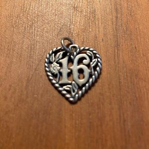 Retired James Avery Sweet 16 Charm, Sterling Silver